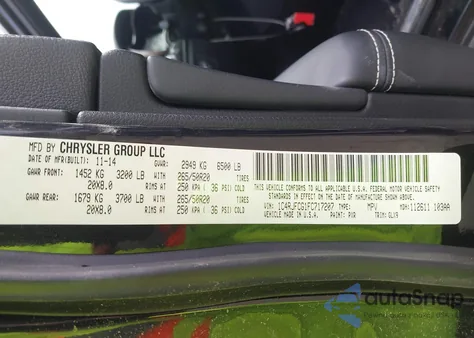 2015 Jeep Grand Cherokee Overland из США, поврежденный, VIN 1C4RJFCG1FC717207